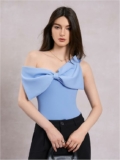 Women’s Bow Front One Shoulder Bodysuit