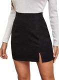 Women’s High Waist Split Mini Skirt