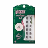 WICKED X imPRESS Press On Self Adhesive Eyelashes, No Glue Needed, 12 Lash Clusters & Non-Stick Mini Applicator