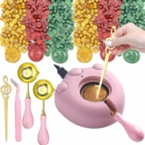 Wax Seal Melter Complete Kit – Wax Seal Warmer, 300 Pc Seal Beads, 2-Ct Seal Spoons, 1 Tweezer, & 1 Stir Pin