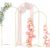 Set of 3 Wedding Arch Backdrop Stand, Gold Metal (7.2FT, 6.6FT, 6FT)