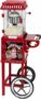 West Bend Popcorn Popper Machine Theater Style on Wheeled Cart with Non-Stick 2.5 Oz Stainless Steel Popcorn Kettle, Storage Shelf, and Popcorn Scoop, 10-Cup, Red