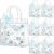 24-Pack Clear Party Gift Bags w/ Handles & Ribbons (Coast Theme)