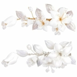 2-Pc White Flower Hair Clip for Bridal