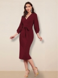 Women’s V-Neck Wrap Dress