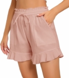 Women’s Linen Ruffle Shorts