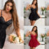 Women Lace Sexy Chemise See Through Nightgown