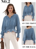Women’s Smocked Peplum Blouse