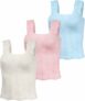3-Pack Women’s Square Neck Cami Top w/ Floral Jacquard
