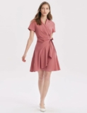 Women’s Flowy Wrap Midi Dress