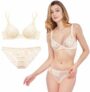 2-Pc Women’s Wirefree Floral Soft Mesh Lined Bralette & Panty Set