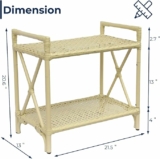 2-Tier Hand-Knitted Wicker Storage Shelves