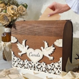 Rustic Wedding Cards Money Box w/ Slot