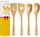 4-Pc Wooden Cooking Utensil Set, Love