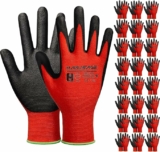 24-Pairs Work Gloves MicroFoam Nitrile Coated, Size Large