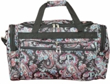 World Traveler Paisley 22″ Carry-On Duffel Bag Lightweight Durable Polyester with Adjustable Shoulder Strap