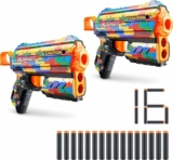 2-Pack XSHOT Skins Flux Blaster with 16 Darts – Striper Skin