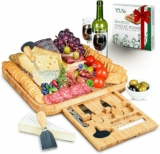Bamboo Cheese Boards Charcuterie Boards Set – Extra Large Cha