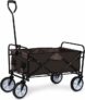 Rolling Collapsible Garden Cart Camping Wagon, with 360 Degree Swivel Wheels & Adjustable Handle, 220lbs Weight Capacity