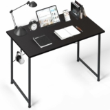 Small Space Writing Desk with Headphone Hooks