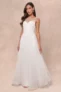 Yours for Eternity White Organza Embroidered Pleated Maxi Dress