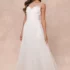 Dreamy Forever White Taffeta Rosette Maxi Dress with Pockets