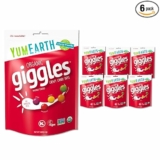 6-Pack YumEarth Organic Giggles Chewy Candy – Allergy Friendly (Top 9 Free), 5oz