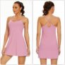 Women’s Tennis Workout Dress with Built in Shorts and Bra