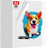 50 Sheets DTF Transfer Film 8.5″ x 11″ Double Sided Matte, Clear Cold Peel