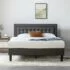 ZINUS Dori Upholstered Platform Bed Frame with Wingback Headboard, Mattress Foundation, Wood Slat Support, No Box Spring Needed, Easy Assembly, Queen