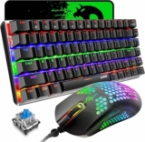 3-Pc AK33 Mechanical Gaming Keyboard, 12K DPI Ultralight Gaming Mouse, Large Mouse Pad Combo Set