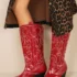 Billini Women’s Everlyn Gold Metallic Knee-High Western Boots
