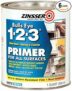 6-Pack Zinsser Bulls Eye 1-2-3 All Surface Primer, Quart, White