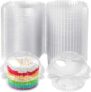 100-Count Plastic Single Individual Cupcake Container