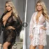 Women Contrast Mesh Strapless Tube Dress