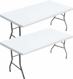 2 Pack Rectangle Table Cloth Cover, Fits for 4 Foot Folding Tables