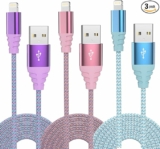 3-Pack iPhone Charging Cables, 6ft