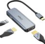 USB C to Dual HDMI Adapter 4K@60hz, 3 in 1 Thunderbolt
