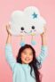 Kawaii Cheerful Cloud Soft Plushie Sherpa Pillow, 16″x12″