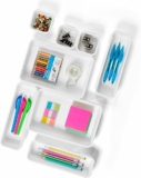 8-Piece madesmart Antimicrobial Interlocking Bin Pack Customizable Multi-Purpose Drawer