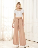 Women’s High Waisted Wide Leg Pant w/ Elastic Waistband