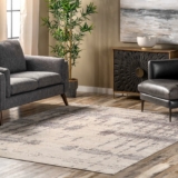 nuLOOM Ariana Machine Washable Abstract Area Rug, 4′ x 6′
