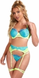 3-Pc Women’s Lingerie Set with Garter Belt