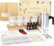 Beginners Candle Making Supplies Kit with Soy Wax, 4Glass Jars and Fragrances
