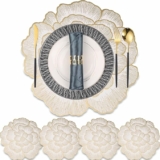 Set of 4 15 inches Gold Placemats