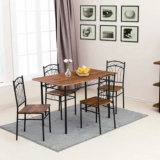 Space Saving Kitchen Table & 4-Count Chairs Set