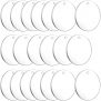 20-Count 2″ Round Acrylic Clear Blanks Keychains