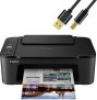 Canon Wireless Inkjet All-in-One Printer with LCD Screen Print Scan and Copy, Built-in WiFi Wireless Printing w/ 6′ NeeGo Printer Cable