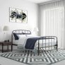 DHP Lafayette Metal Platform Bed with Rustic Style Curved Headboard and Footboard, Full