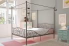 DHP Metal Canopy Kids Platform Bed with Four Poster Design, Full Size